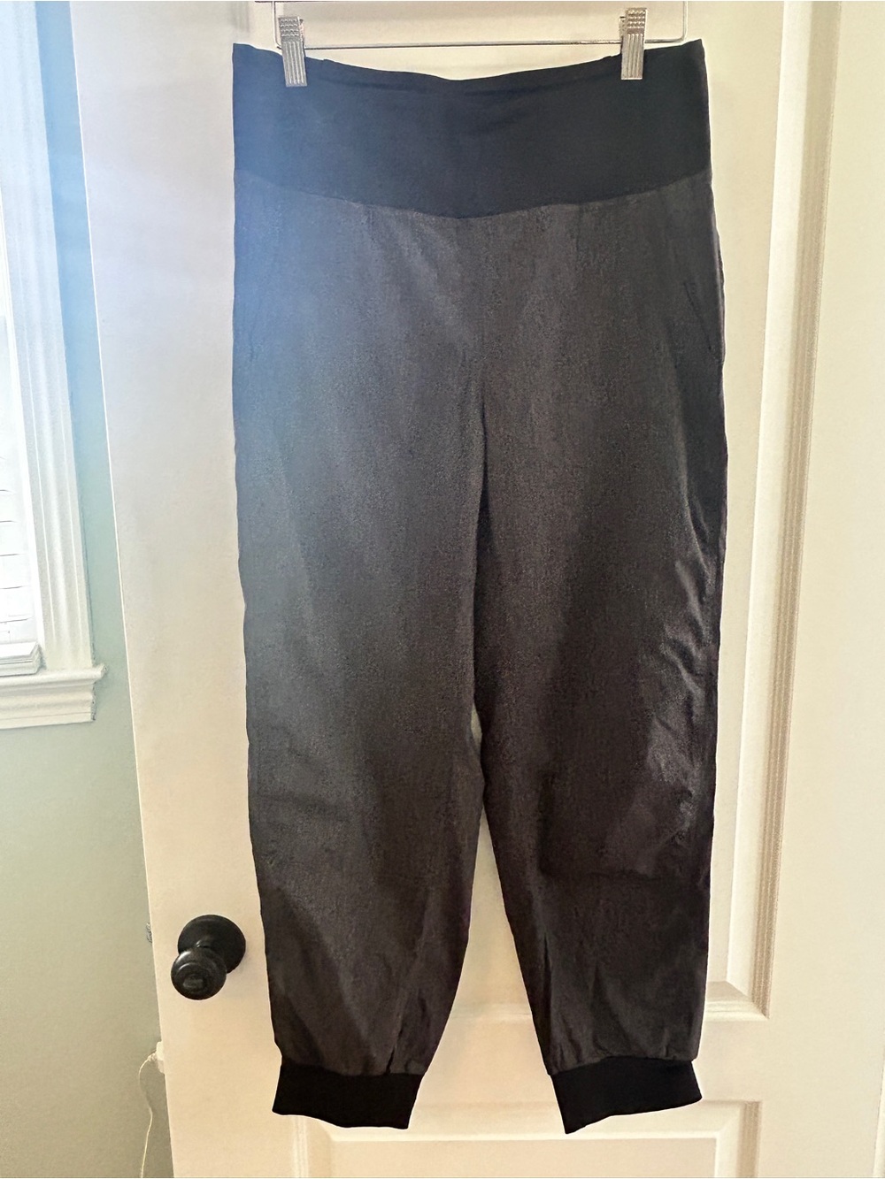 Pre❤️ Prana Heather Black High-Rise Hiking Pants with Pockets ribbed ankle - L